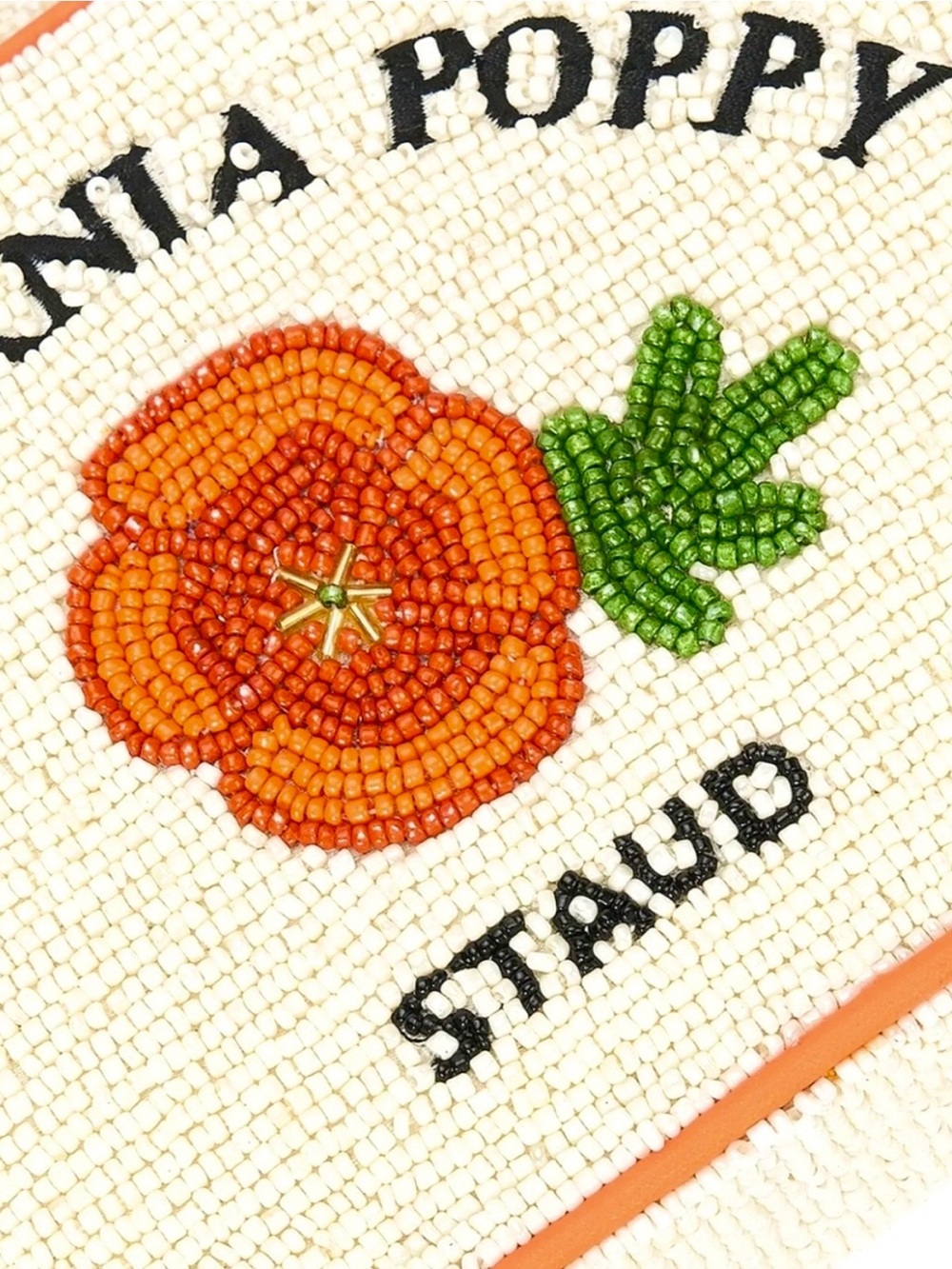 NWT Staud Beaded Tommy Shoulder Bag California Poppy 🌟Rare🌟 - Picture 15 of 16